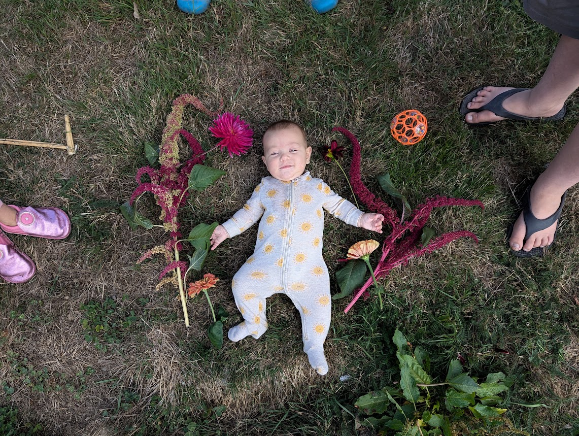 Baby Thaddeus looking wise and sleepy